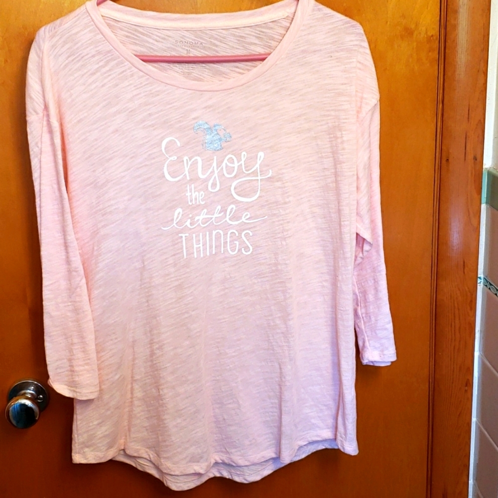 Sonoma slub knit peach top size medium